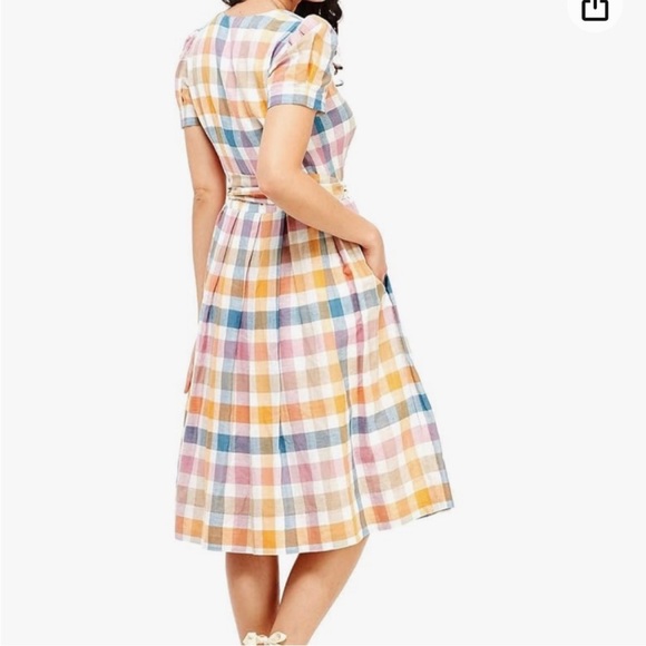 Gal Meets Glam Poppy Gingham Dress - Picture 3 of 14